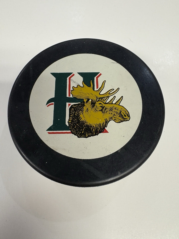 Vintage LHJMQ Halifax Mooseheads Official Hockey Puck