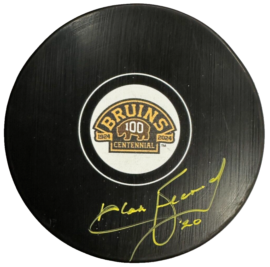 Al Secord Autographed Boston Bruins 100th Anniversary Puck NHL