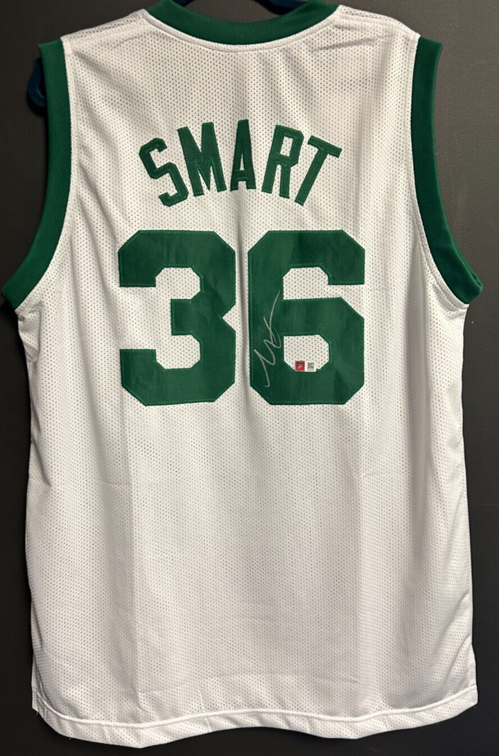 Marcus Smart Autographed Boston Celtics Custom White Jersey NBA