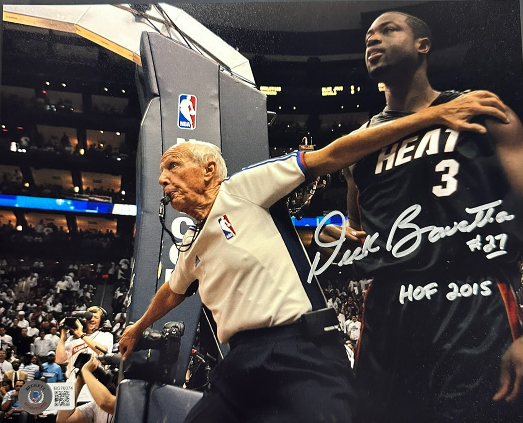 Dick Bavetta Autographed 8x10 Photo W/ HOF 2015 Insc