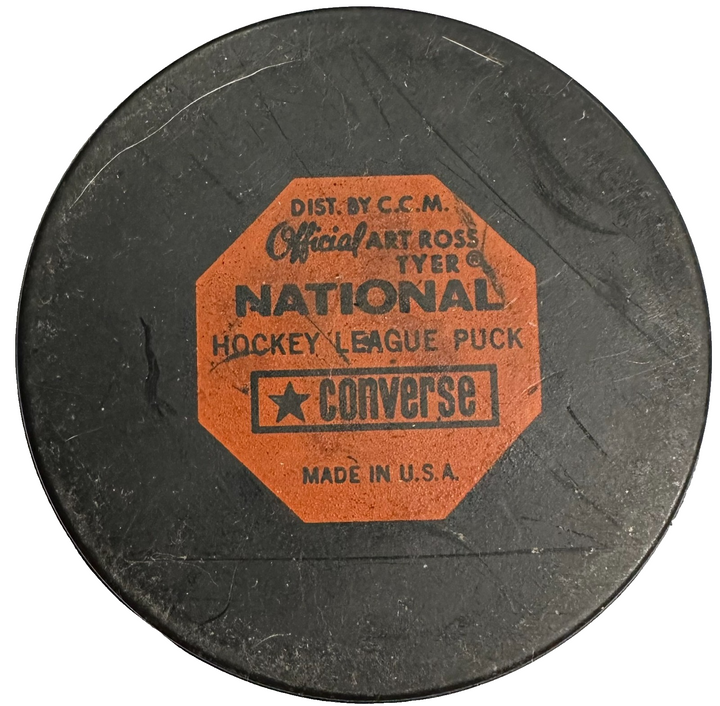 Bobby Orr Autographed 1960's Boston Bruins Art Ross Puck W/ #4 HOF