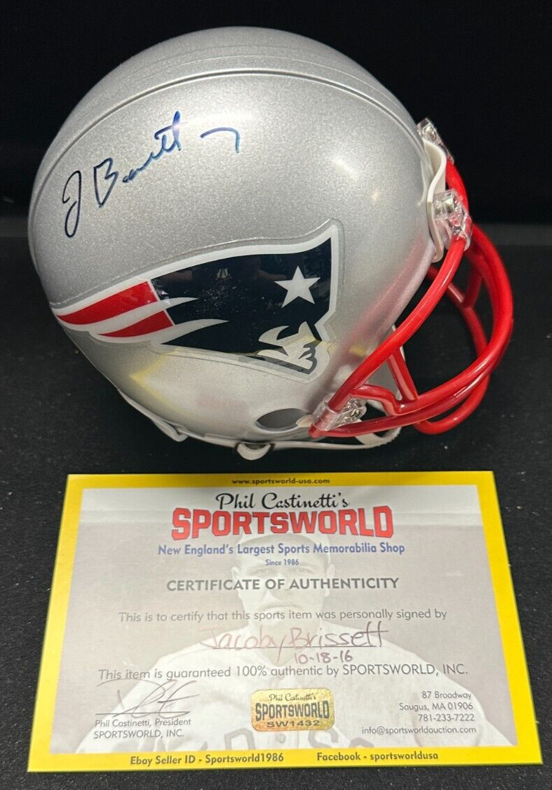Jacoby Brissett Autographed New England Patriots Mini Helmet NFL