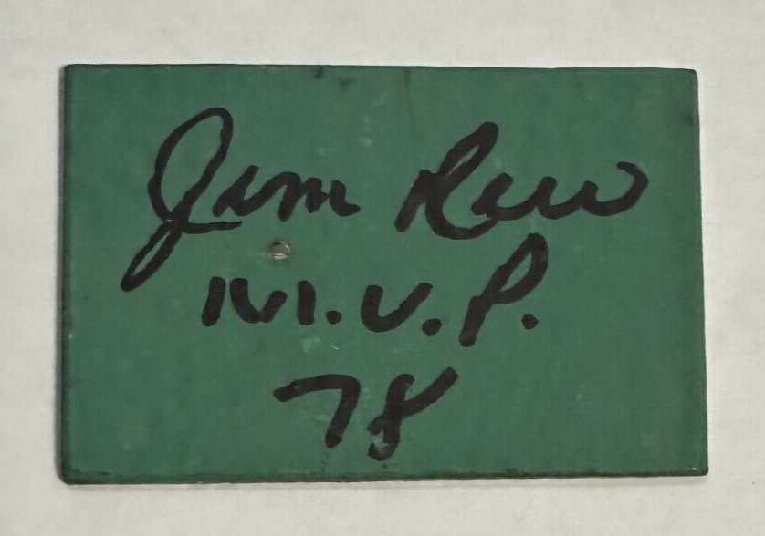 Jim Rice Autographed Authentic Piece of Fenway Park Green Monster W/ MVP 78