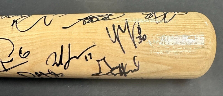 Boston Bruins 2010 Winter Classic Team Signed Bat Fenway Park Orr Bergeron