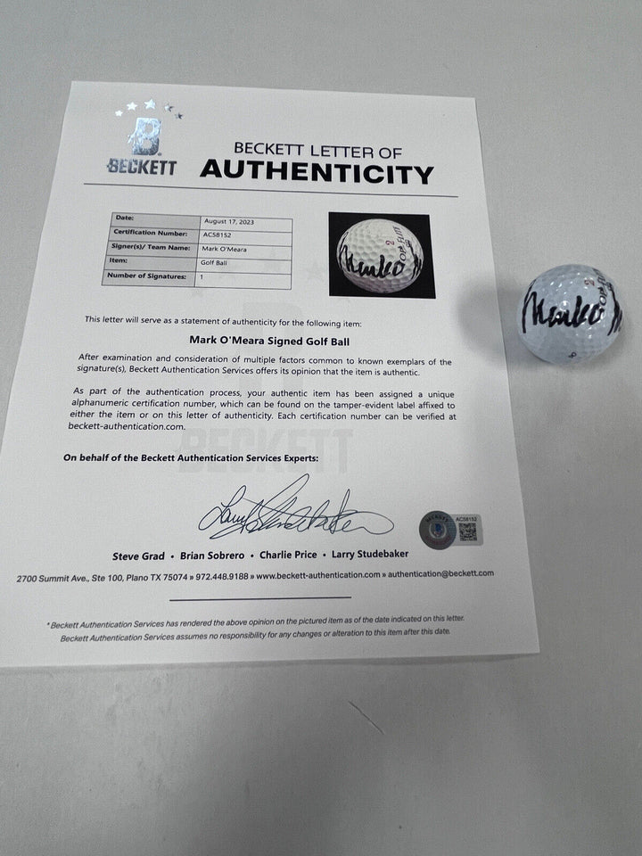 Mark O’Meara Autographed Signed Golf Ball PGA W/Cube Beckett LOA