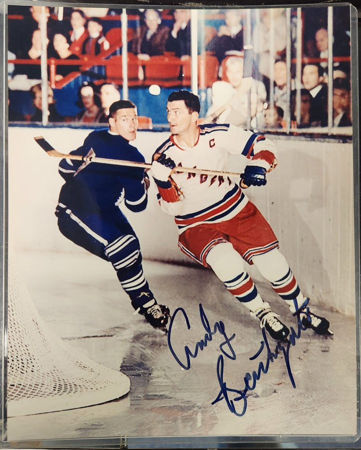 Andy Bathgate Signed 8x10 Photo New York Rangers HOF COA