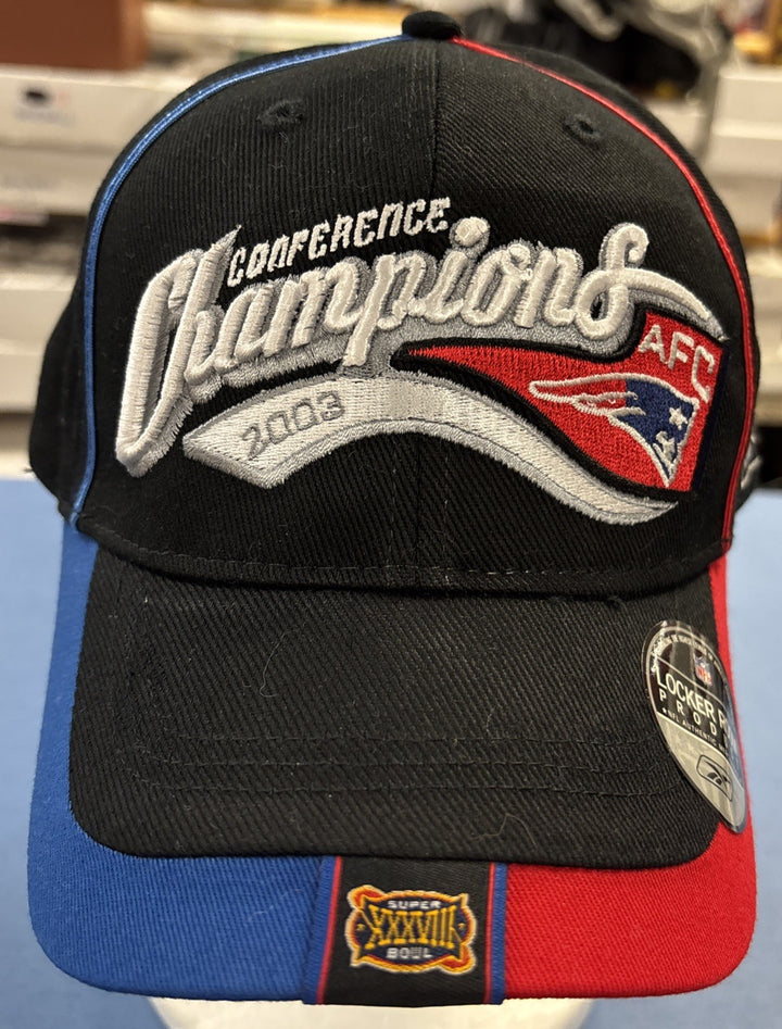 2003 New England Patriots Conference Champions AFC Adjustable Hat Locker Room