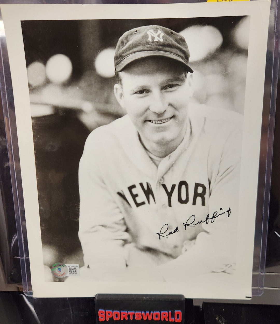 Red Ruffing Signed 8x10 Photo New York Yankees HOF Beckett COA