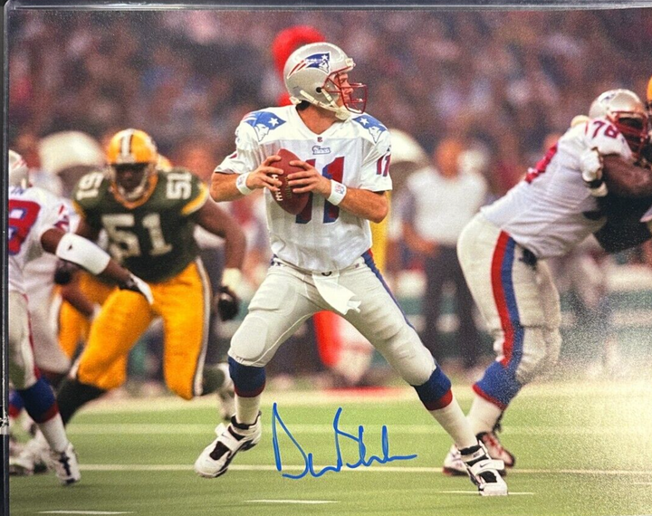 Drew Bledsoe Autographed New England Patriots 11x14 Photo