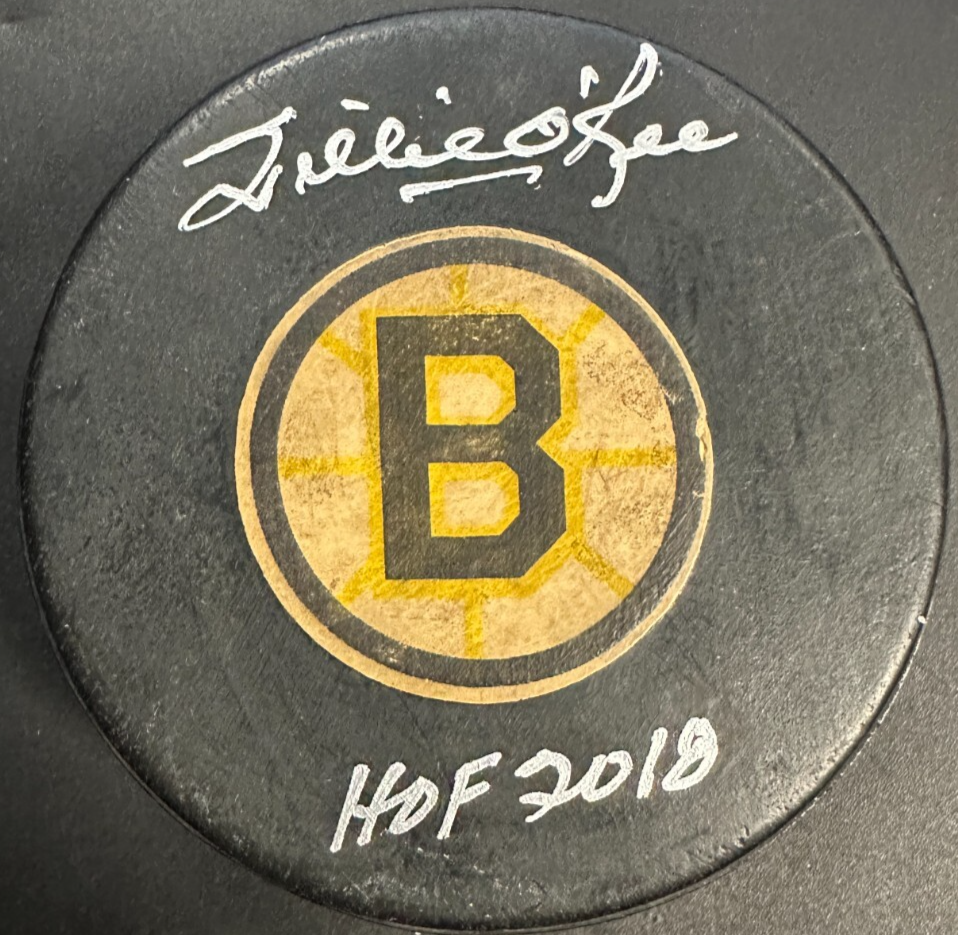 Willie O’Ree Autographed 1960's Boston Bruins Art Ross Puck W/ HOF 2018 BAS