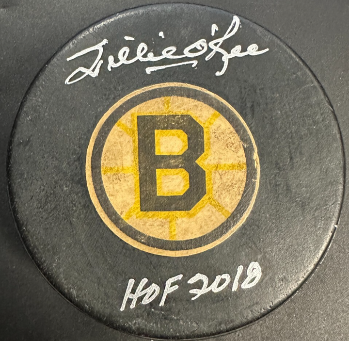 Willie O’Ree Autographed 1960's Boston Bruins Art Ross Puck W/ HOF 2018 BAS