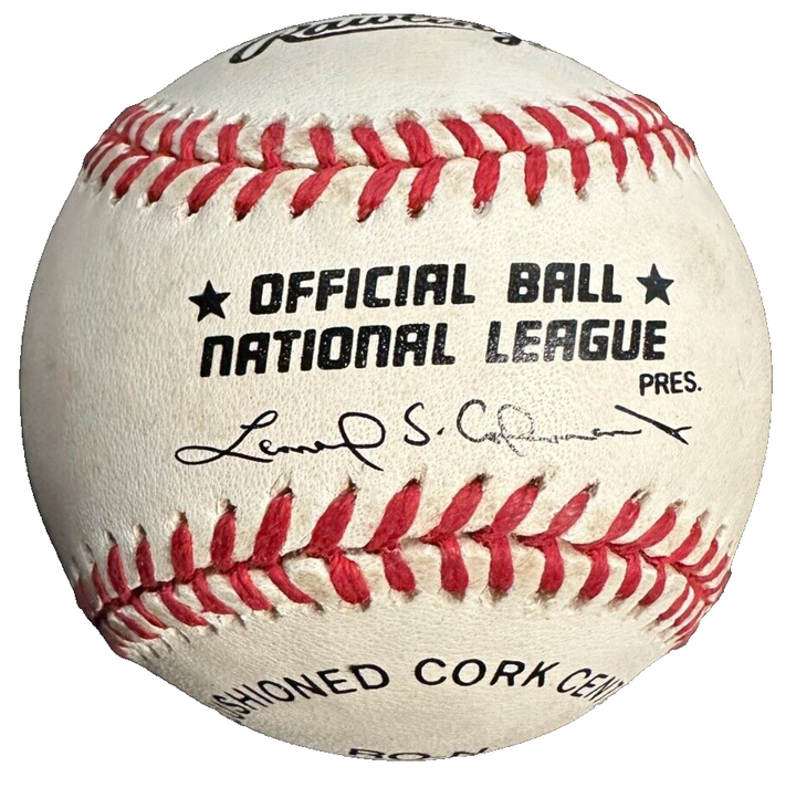 Tommy Holmes Autographed Official National League Baseball W/ Boston Braves Insc