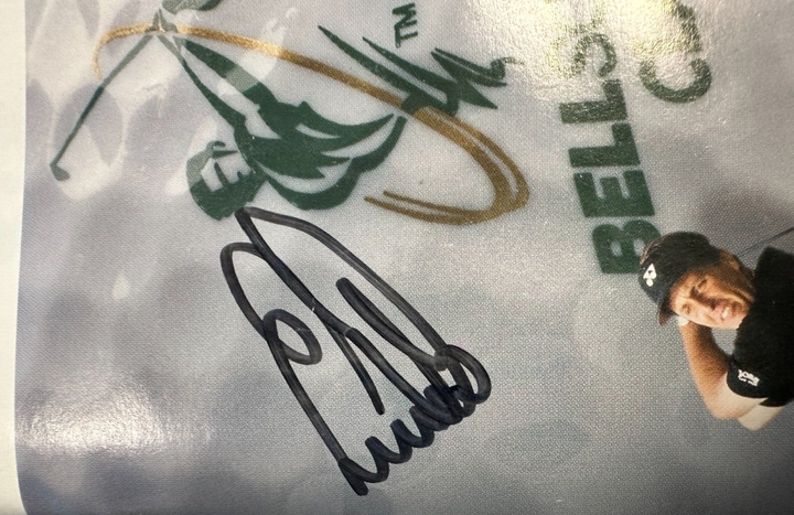 Ernie Ells Signed 2001 Bell South Classic Handbook & Practice Worn Golf Glove