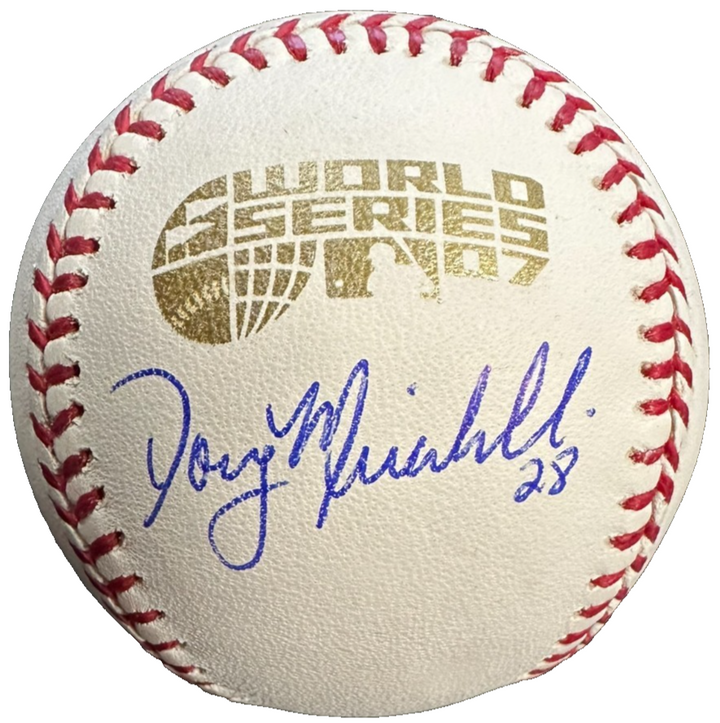 Doug Mirabelli Autographed 2007 World Series Baseball Boston Red Sox