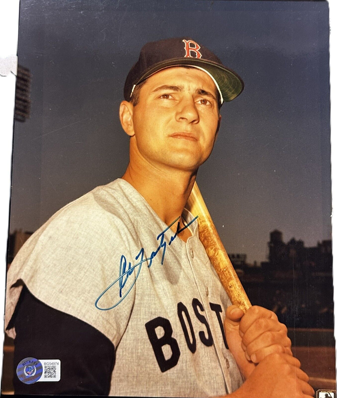 Carl Yastrzemski Autographed 8x10 Photo Boston Red Sox BAS HOF