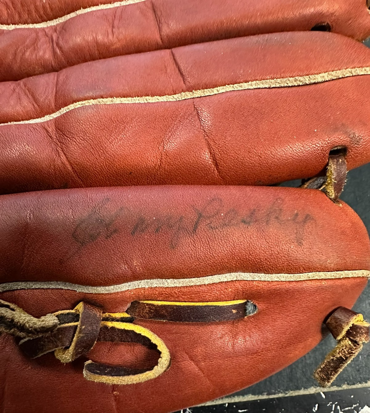 Ted Williams John Pesky & Bobby Doerr Autographed Spalding Baseball Glove HOF