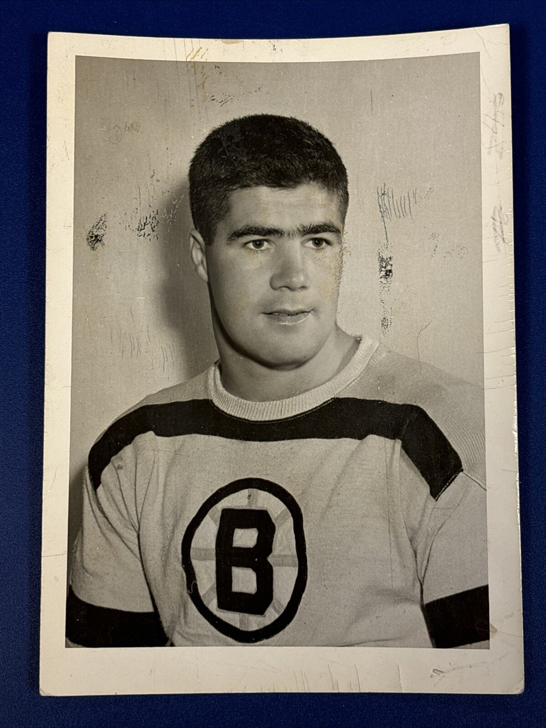 1950’s Flem Mackell Original Boston Bruins Team Photo 5x7