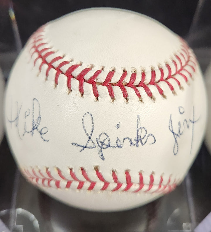 Mac Spinks Roma Michael Spinks Signed Inscribed Major League Baseball Boxing HOF COA ...