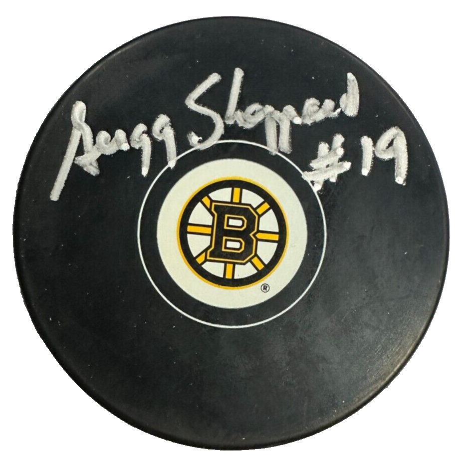 Gregg Sheppard Autographed Boston Bruins Hockey Puck BAS