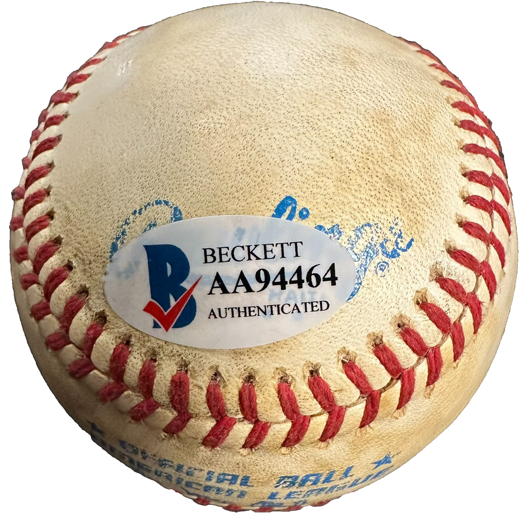 Earl Weaver Autographed Official American League Baseball BAS Orioles HOF