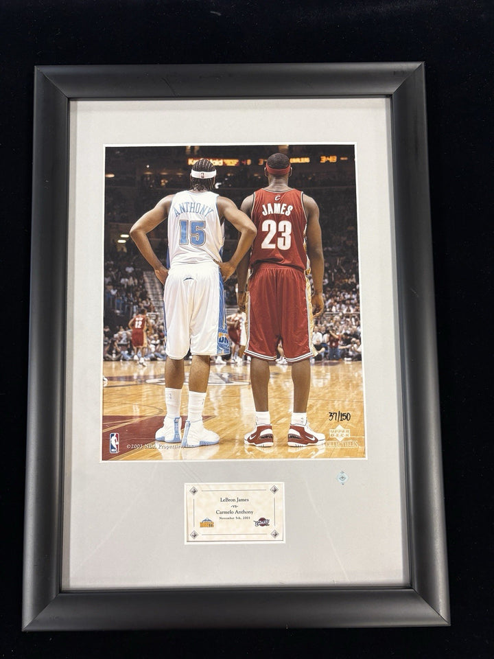 Upper Deck LeBron James Carmelo Anthony Framed 8x10 37/150 Cavaliers Nuggets