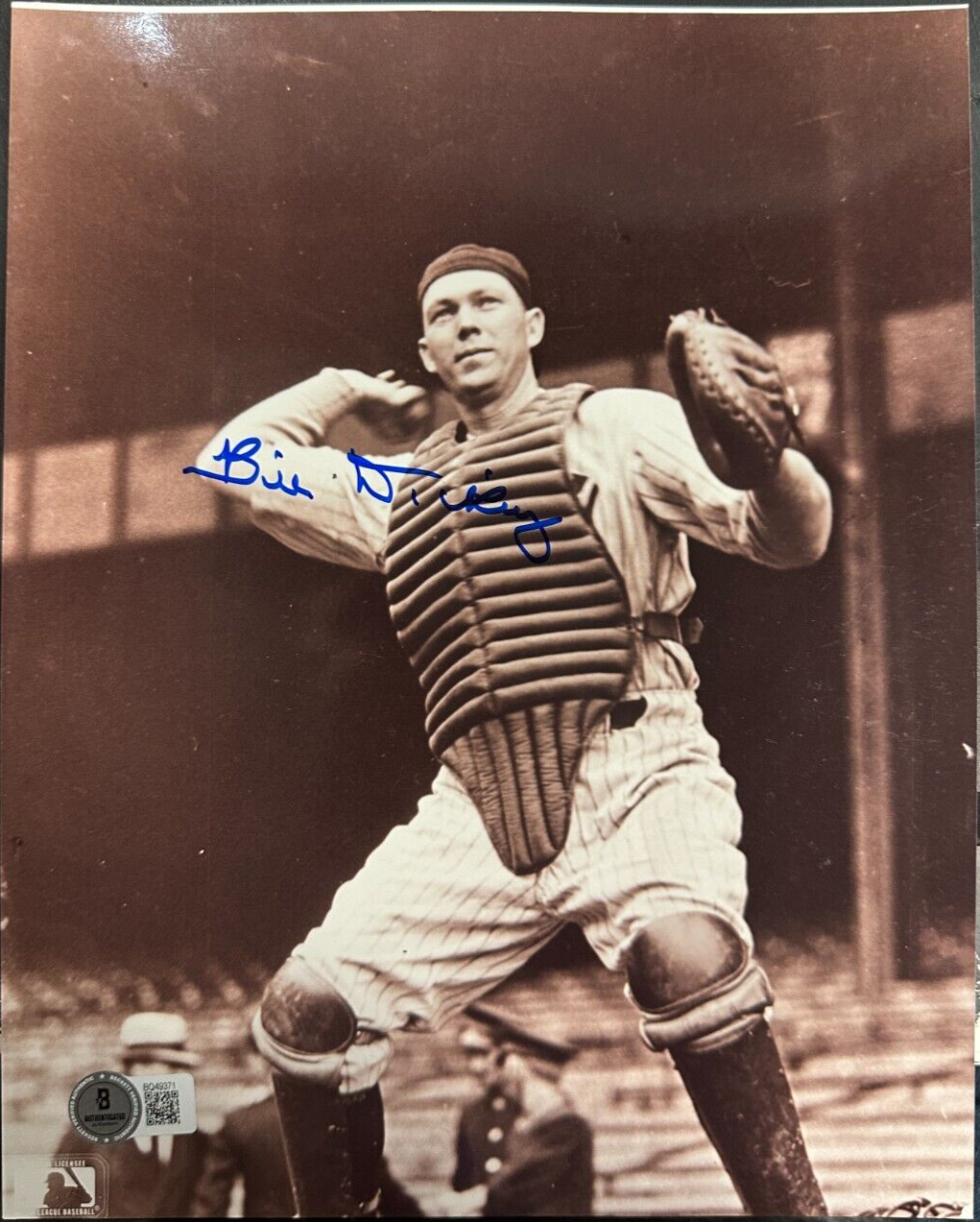 Bill Dickey Autographed 8x10 Photo New York Yankees BAS HOF +
