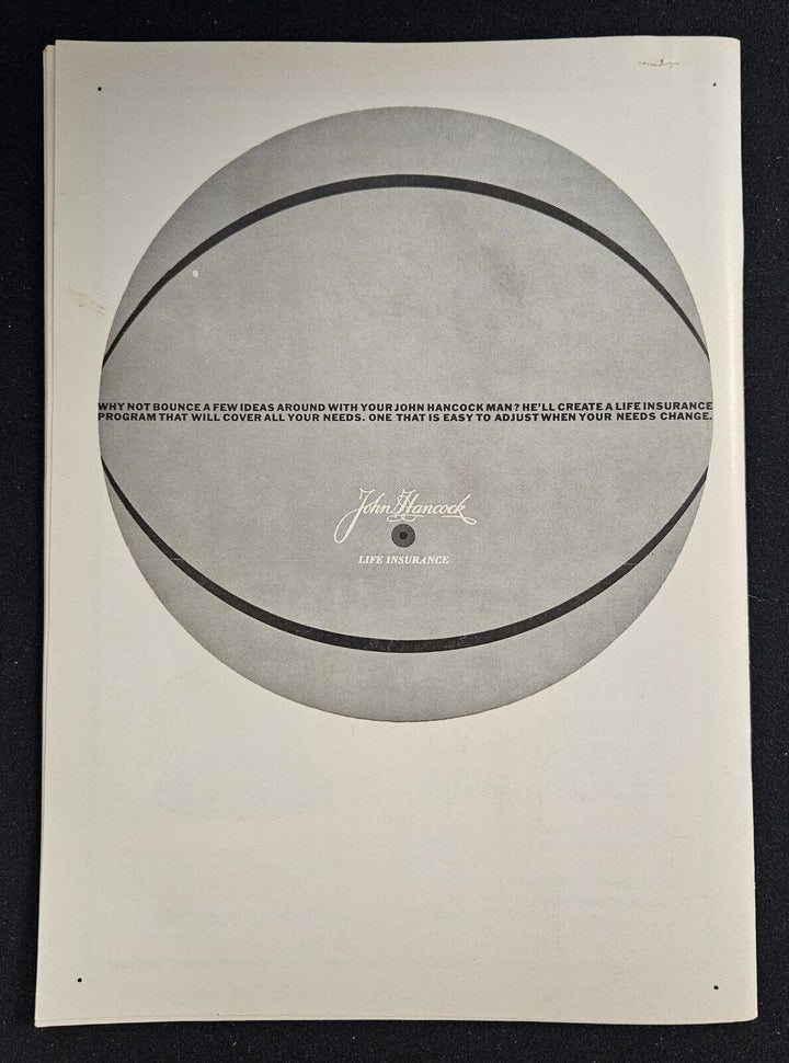 1965 Eastern Divison Finals Boston Celtics vs. Philadelphia 76ers Game 1 Program