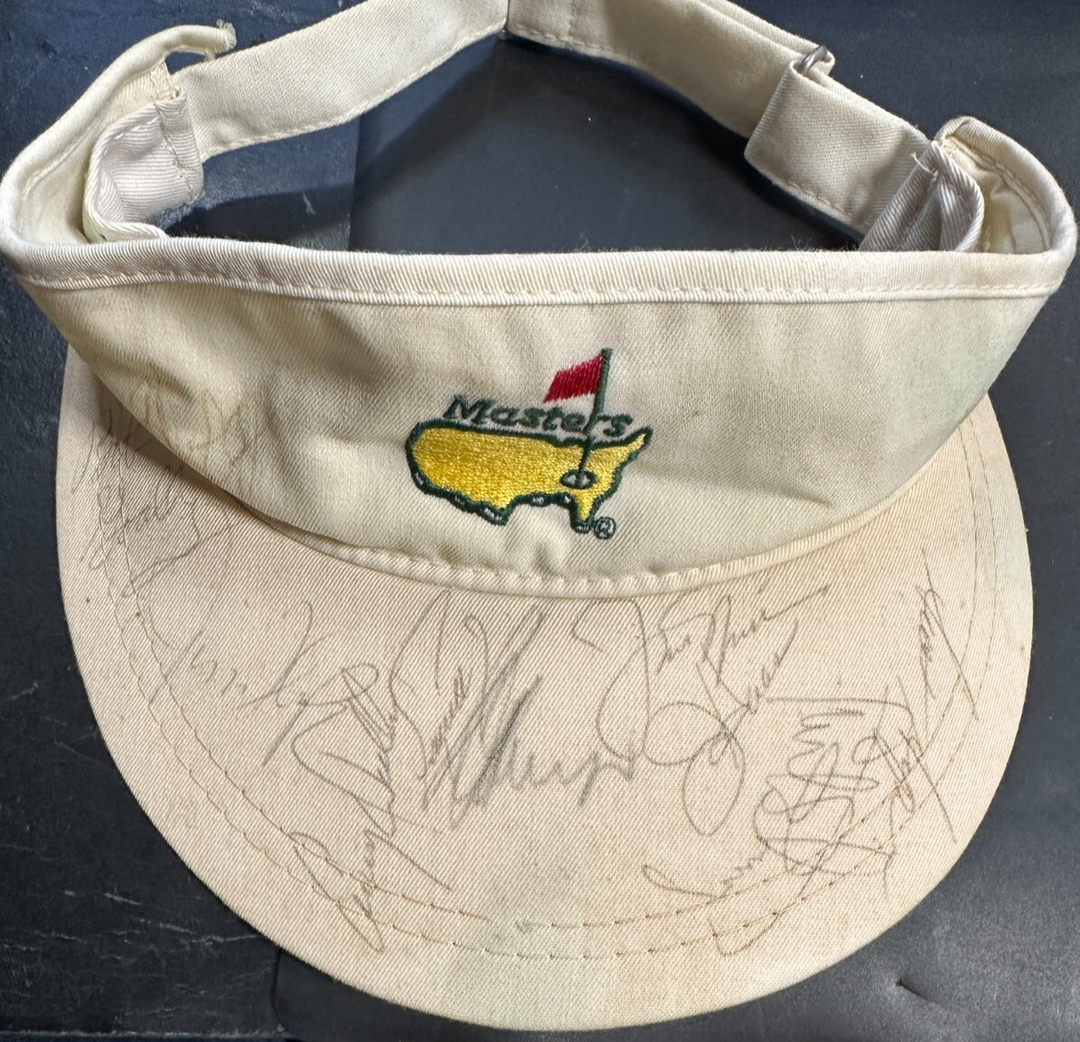 Jack Nicklaus, Strange, Zoeller, Goalby Autographed The Masters Golf Visor BAS