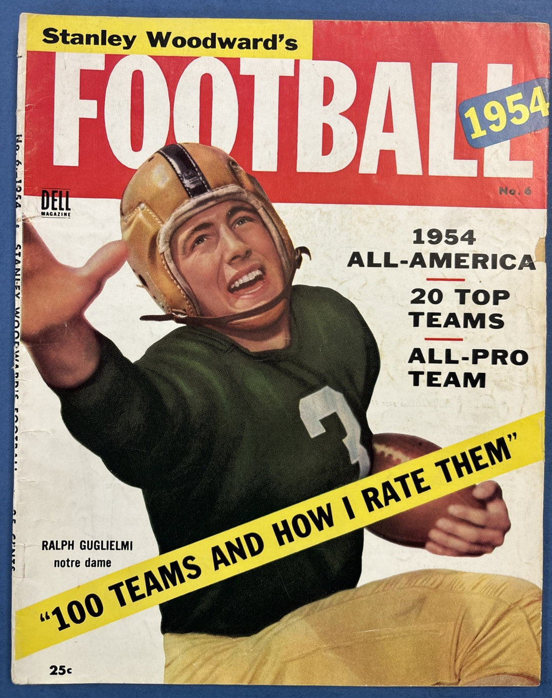 1954 Stanley Woodward's Football Magazine #6 Ralph Guglielmi Notre Dame