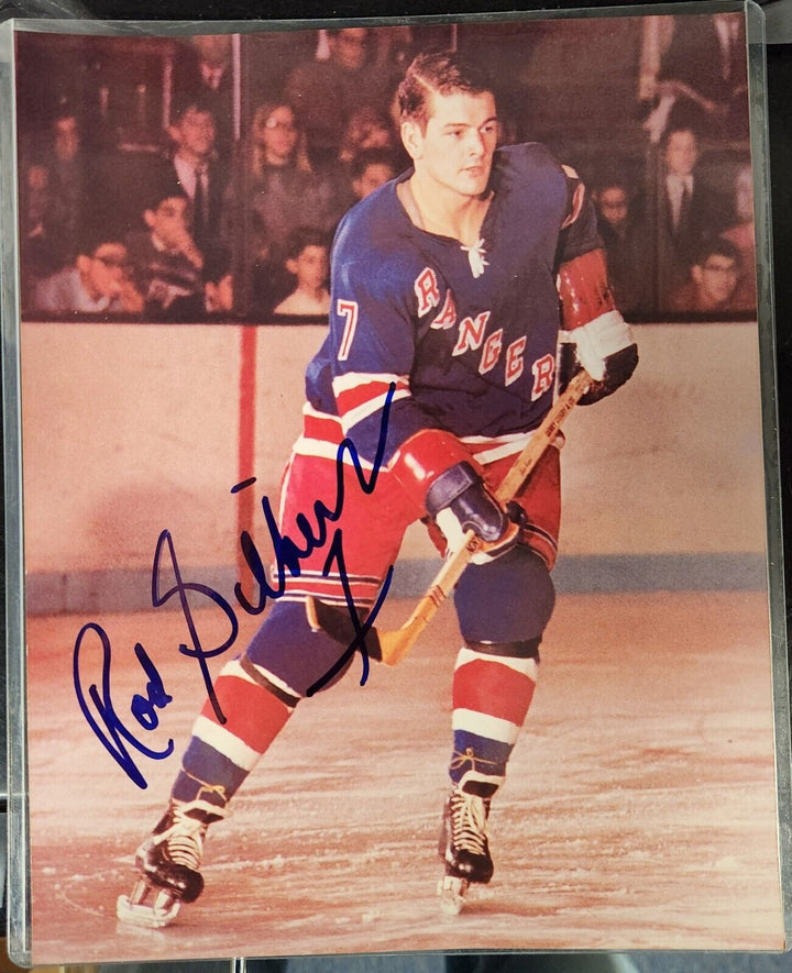 Rod Gilbert Signed 8x10 Photo New York Rangers HOF COA