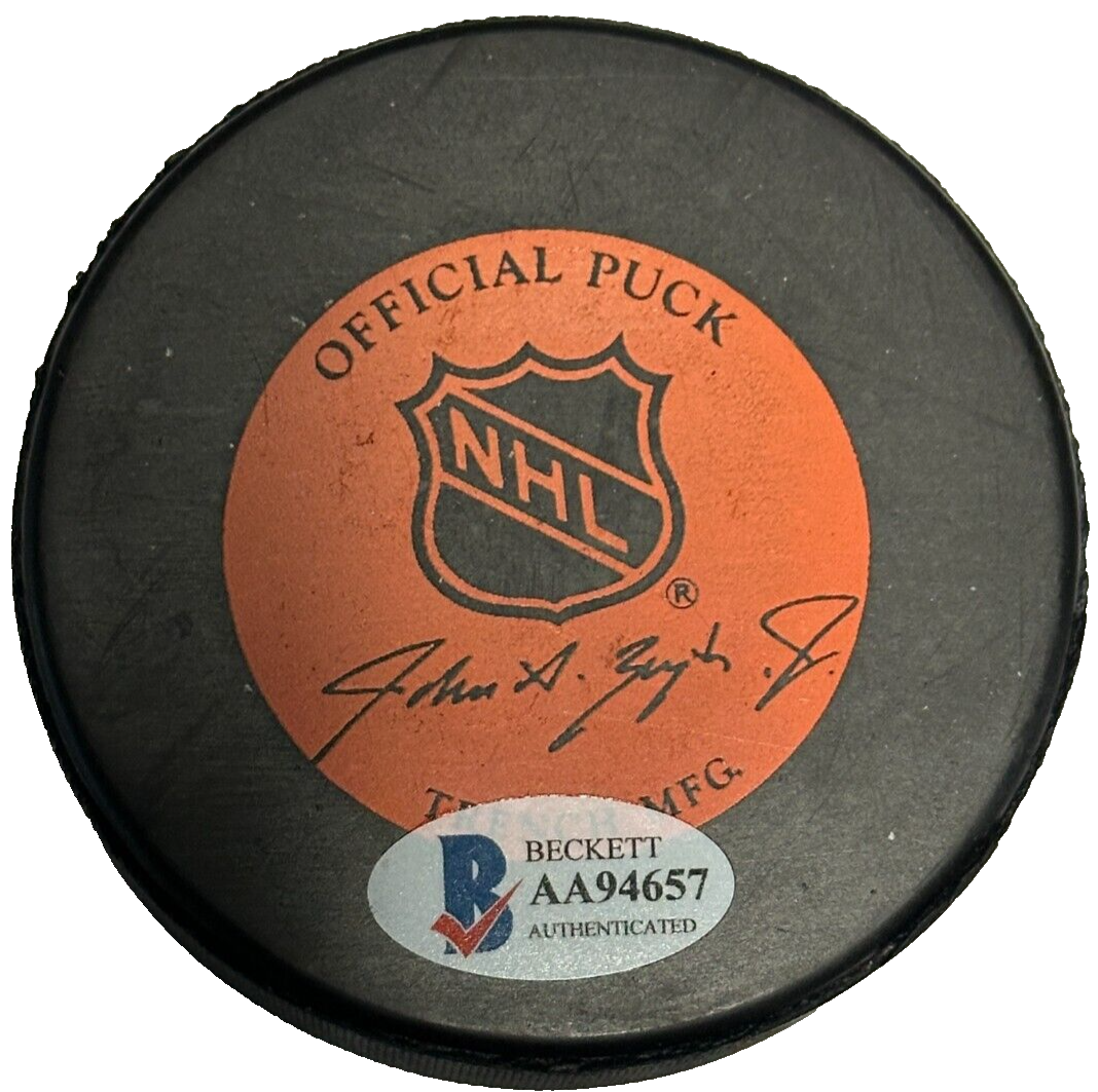Dave Christian Autographed Boston Bruins Hockey Puck BAS