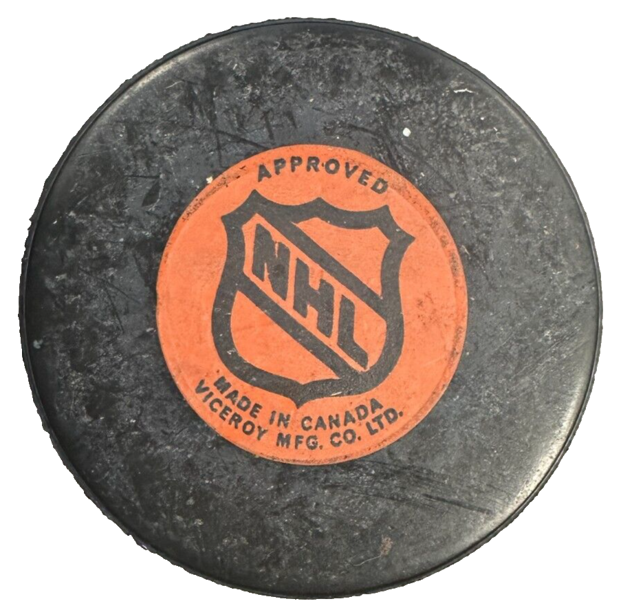 Vintage 1979-83 Winnipeg Jets Viceroy Game Used Hockey Puck NHL