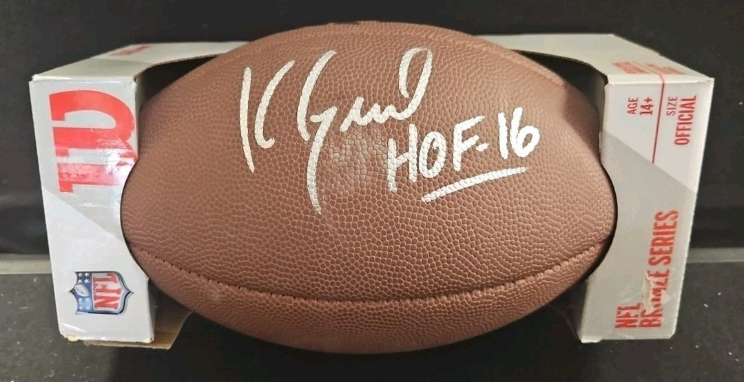 Kevin Greene Signed HOF Inscribed Wilson NFL Bronze Series Football Envoy Holo