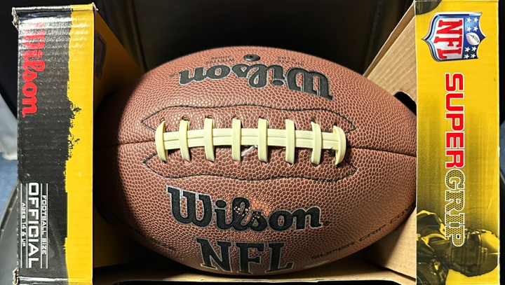 Joe DeLamielleure Autographed Wilson NFL Super Grip Football W/ HOF 63 Bills
