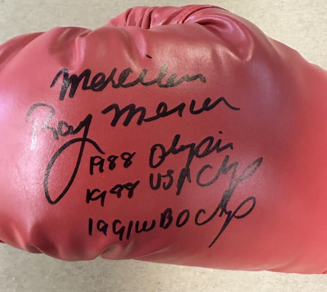 Ray Mercer Autographed Full-Size Boxing Glove W/ 3x Inscriptions