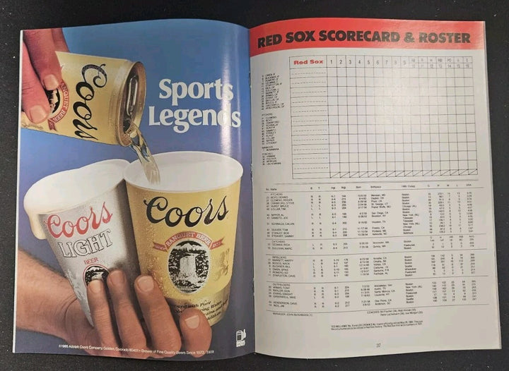 1986 Angels vs. Red Sox ALCS Game 6 Program & Ticket Stub