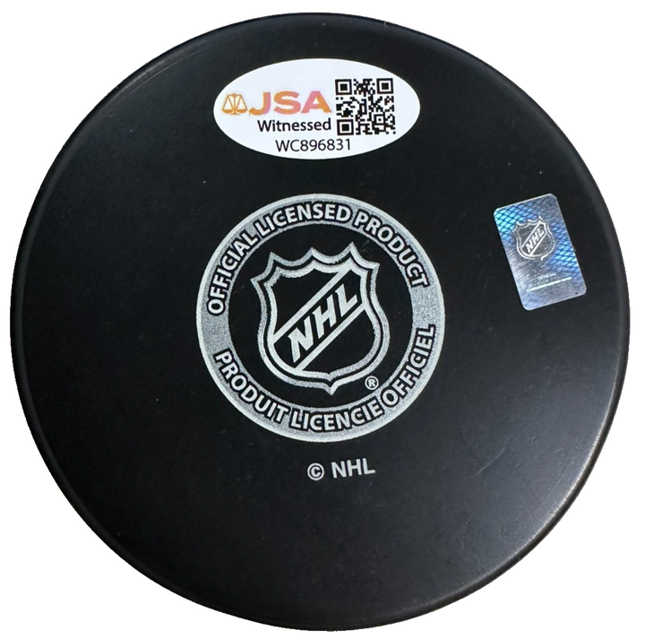 Ray Bourque Autographed Boston Bruins Hockey Puck JSA NHL HOF