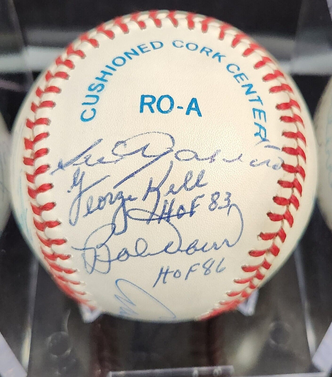 Berra Killebrew Mize Kell Jenkins Etc. Signed American League Baseball HOF COA