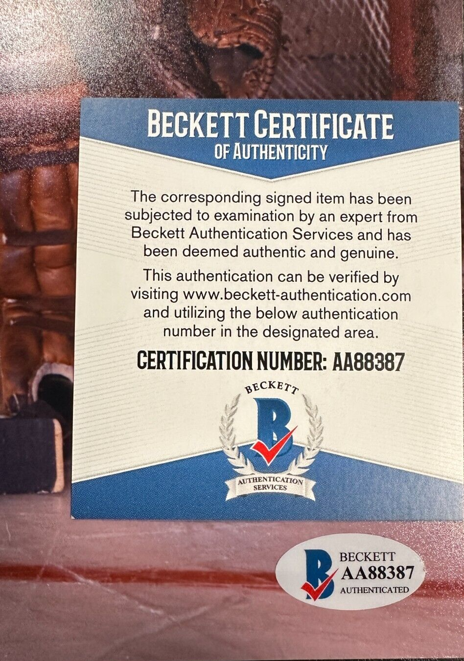 Bernie Parent Autographed Boston Bruins 8x10 Photo HOF BAS