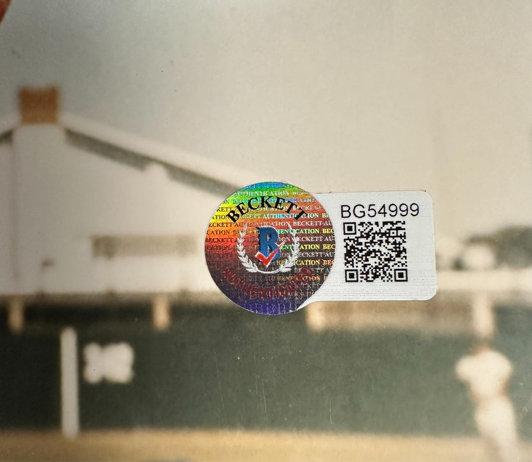 Eddie Mathews Autographed Milwaukee Braves 8x10 Photo BAS HOF