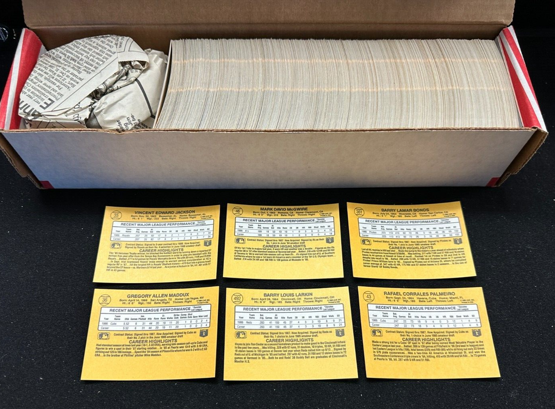 1987 Donruss Baseball Complete Set 1-660 Bonds Maddux McGwire NM-MT+