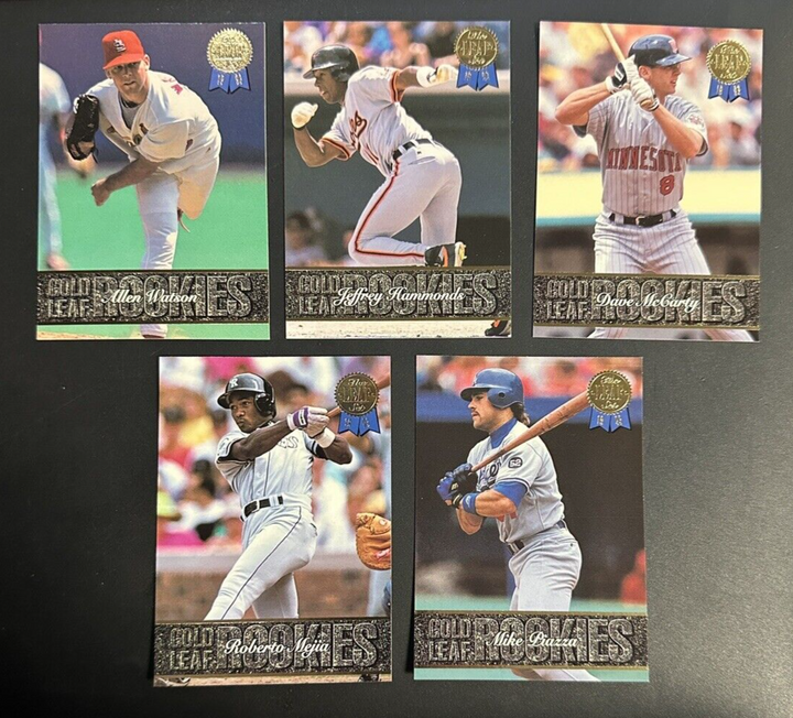 1993 Leaf Gold Leaf Rookies Complete Set 1-25 Piazza Jones NM-NM/MT