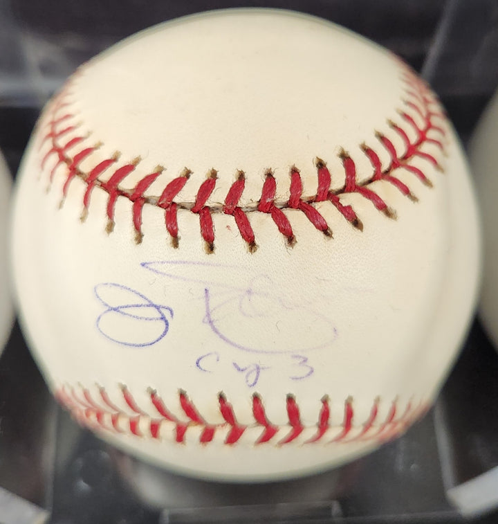Jim Palmer Signed Inscribed Major League Baseball Orioles HOF Reggie Jackson COA