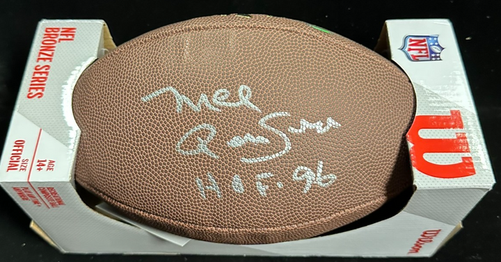 Mel Renfo Autographed Wilson NFL Football W/ HOF 96 Cowboys