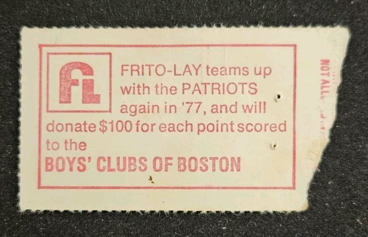 10/9/77 Patriots vs. Seahawks Game Program & Ticket Stub