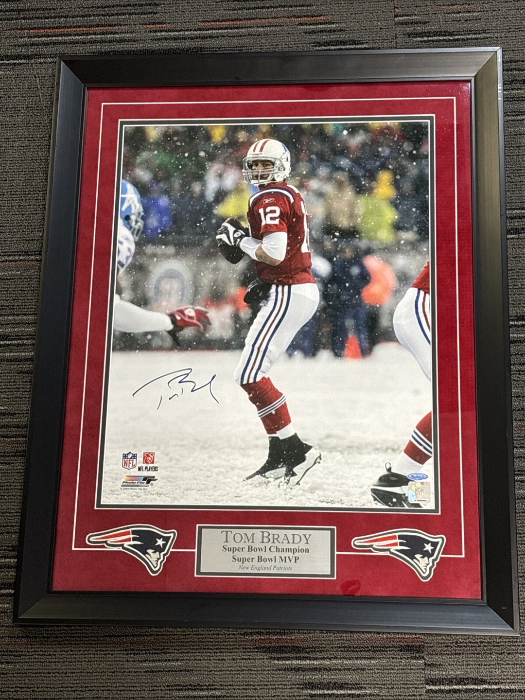Tom Brady Framed Signed 16x20 Tri Star Authentic New England Patriots MVP