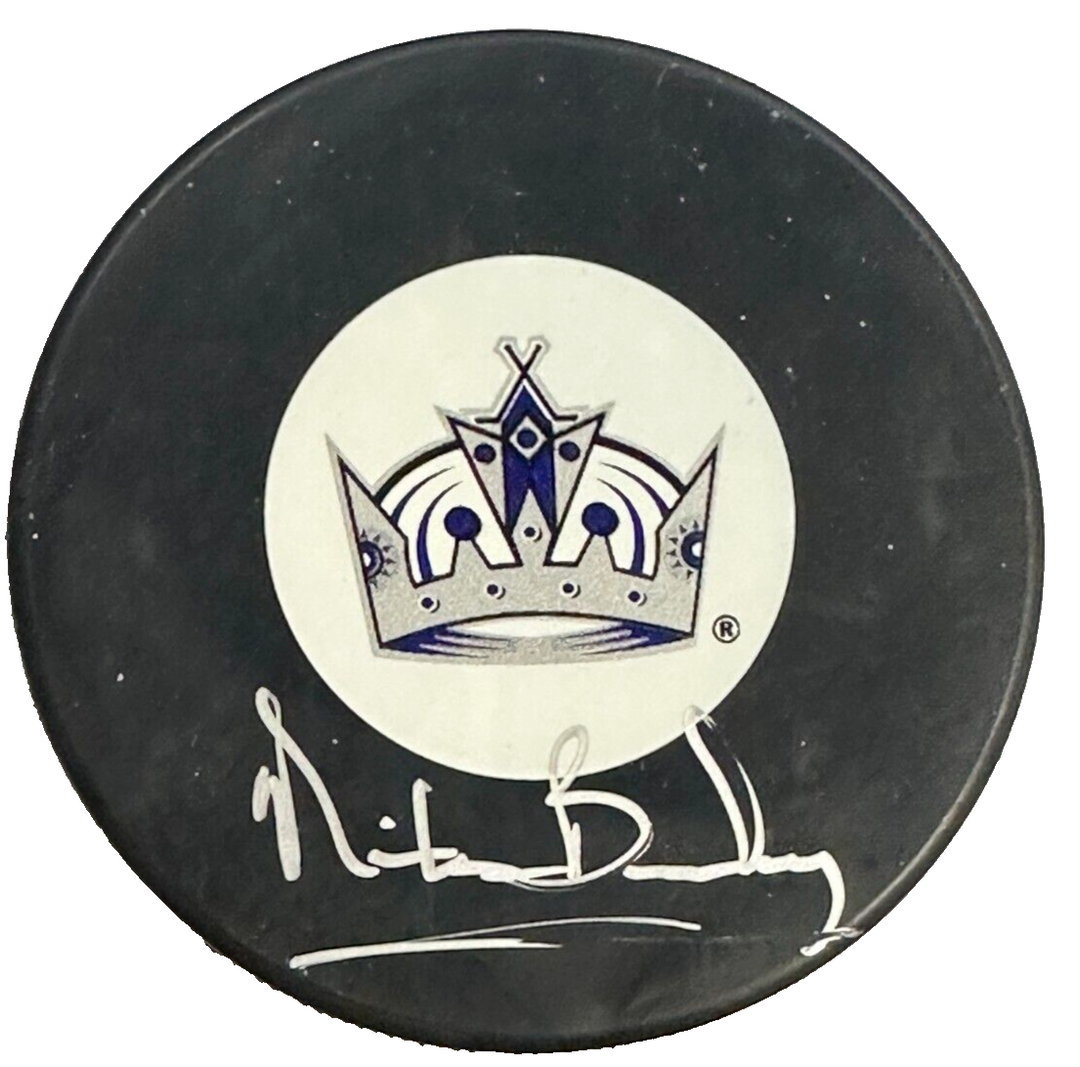 Nick Beverly Autographed Los Angeles Kings Hockey Puck