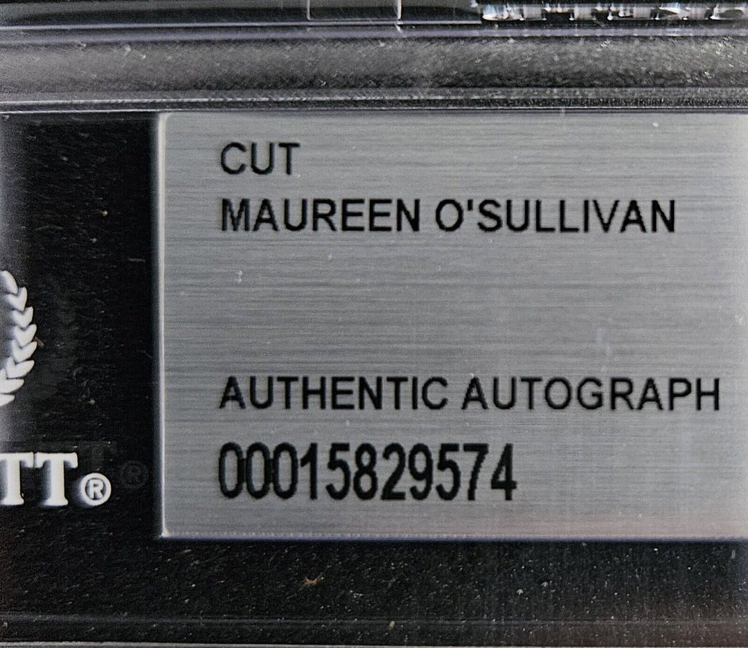 Maureen O'Sullivan Signed Autograph Index Cut Tarzan & Jane BAS Slabbed