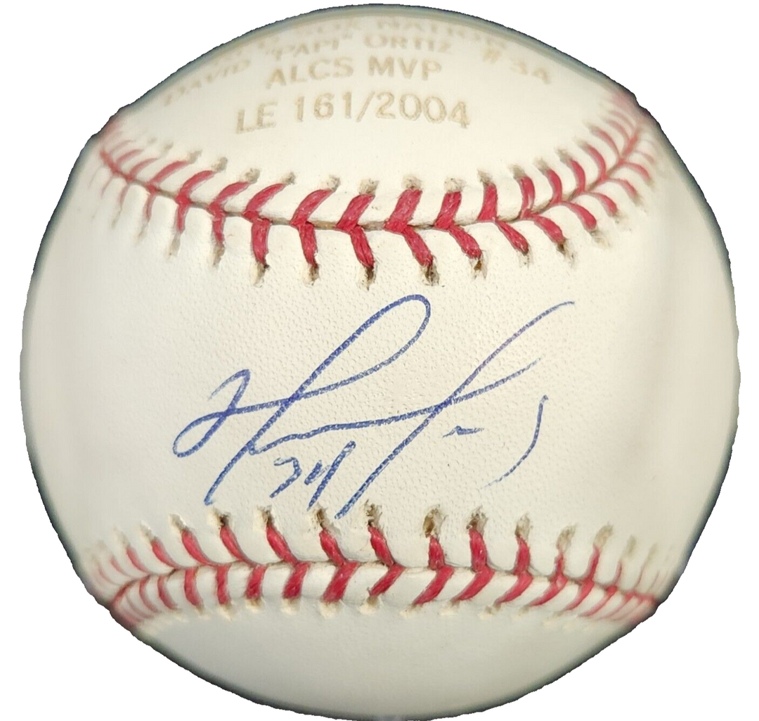 David Ortiz Signed MLB Baseball Engraved LE 161/2004 Boston Red Sox Steiner COA