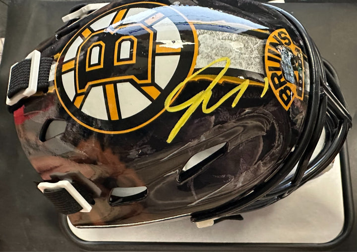 Jeremy Swayman Autographed Boston Bruins Mini Goalie Mask NHL